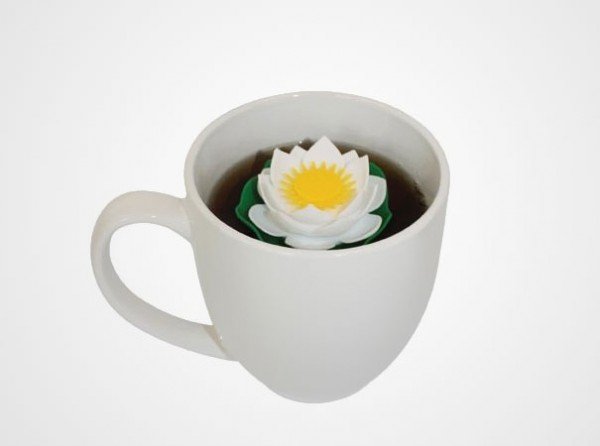 flytande näckros te kopp gåva idé cool te ägg design