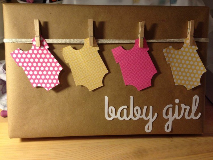presentförpackning tinker party baby girl paper romper wrapping paper