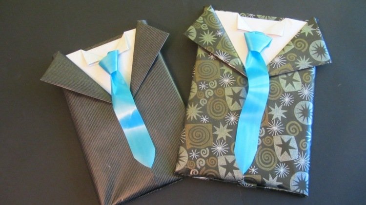 tinker presentförpackning slips rolig kostym inslagning papper design