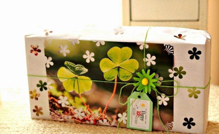 tinker presentförpackning kalender idé återvinning shamrock