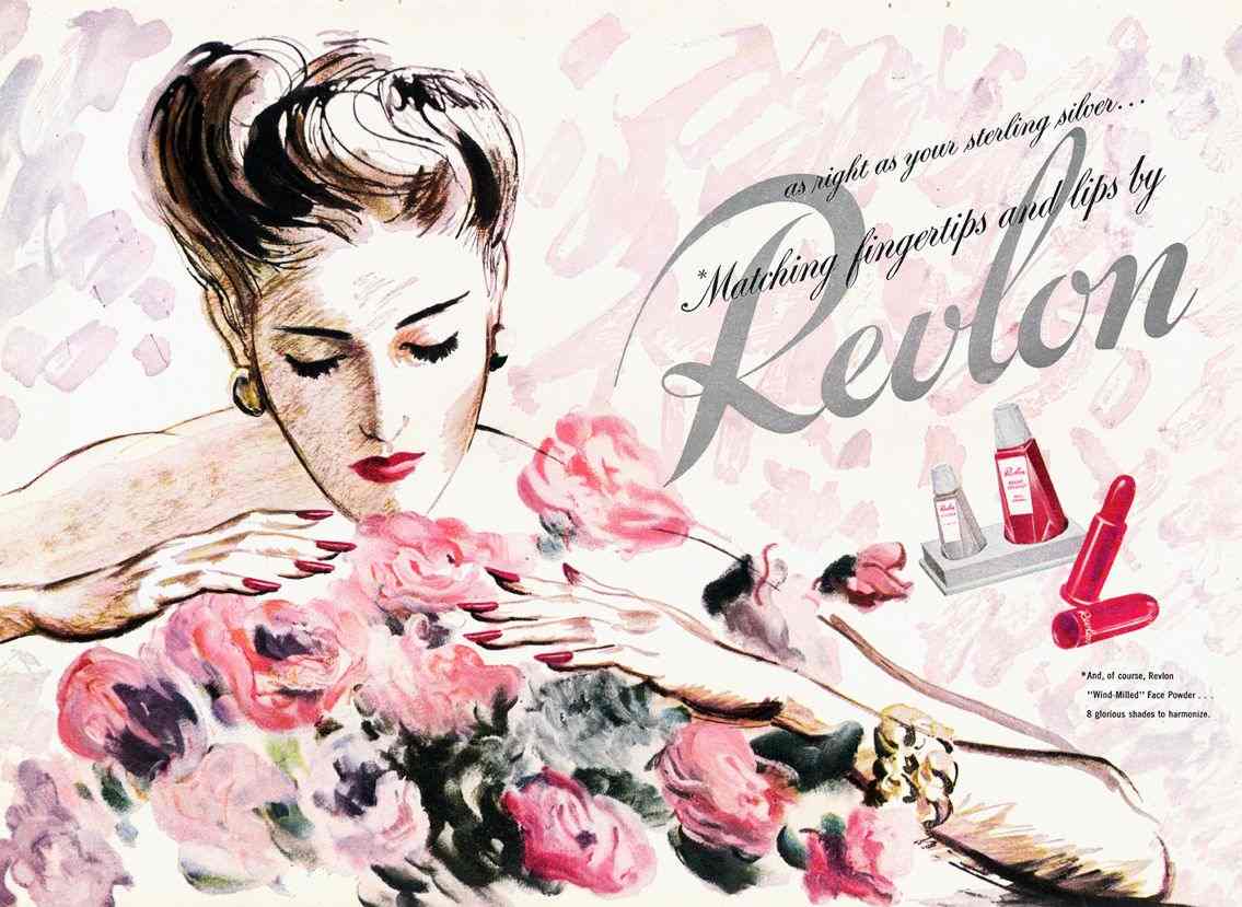 Nagellack Revlon Red Vintage Advertising Make Up Nail Design Trends