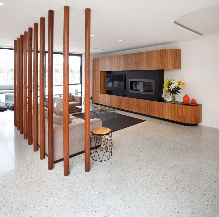 Golv-golv-modernt-vardagsrum-träpelare-designgolv