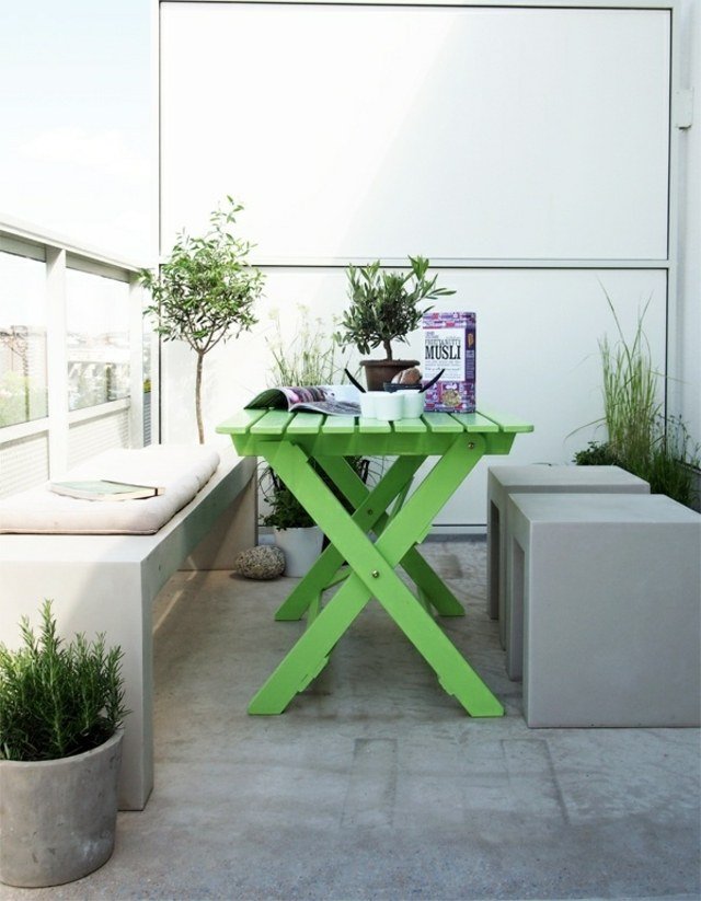 modern balkong möbler bänk planter