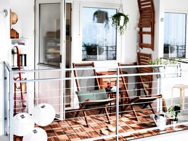 designidéer för balkong multifunktionella hopfällbara stolar skandinaviska