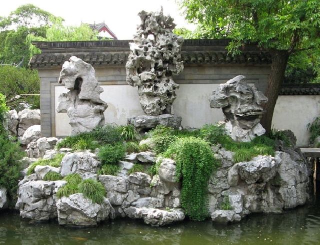 kalkstendekorationer i asiatisk stil vackra trädgårdsidéer
