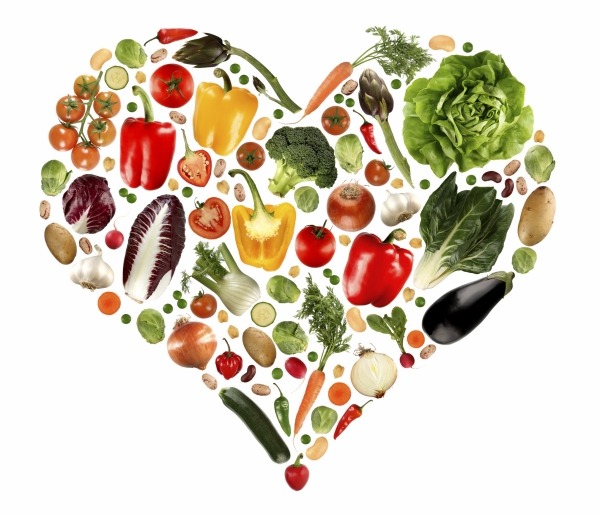 Utför hjärt-hälsosam kost Näring-Frukt Grönsaker-Fettmedvetet äta