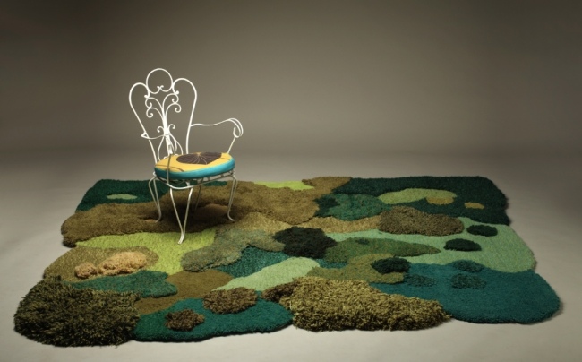 Moderna idéer för design av ullmatta Alexandra-Kehayoglou vävda mattor i Argentina