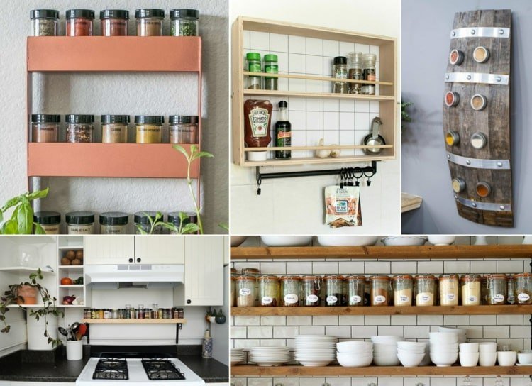 Spice Rack DIY - Instruktioner för att bygga hyllor för kryddor