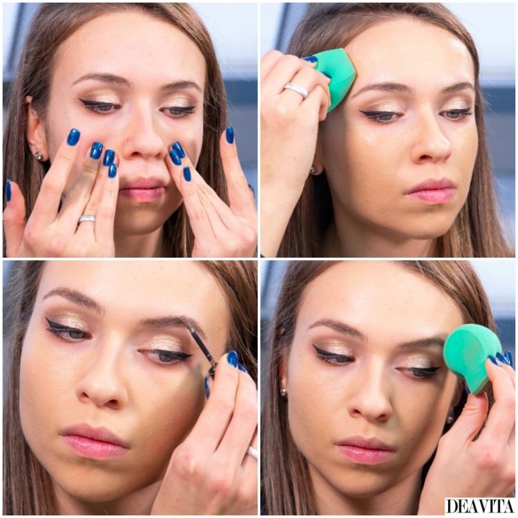 Festlig make -up foundation concealer ögonbrynsgel