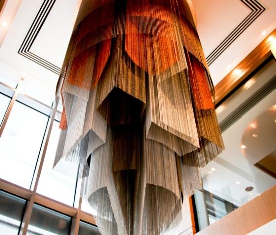 Ljuskrona innovativ ram design hotell foajé belysning