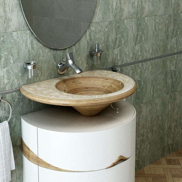 Trä moderna badrumsmöbler sätter elegant elegant lyxigt