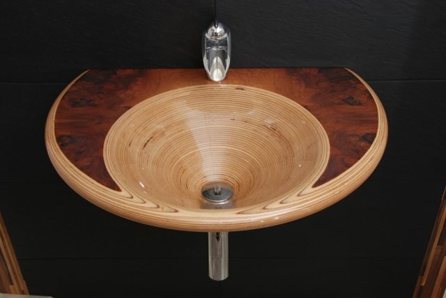 Gemini tvättställ designprodukter trä handfat