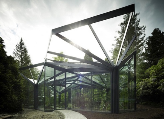 Växthusdesignidéer glas- och stålkonstruktion