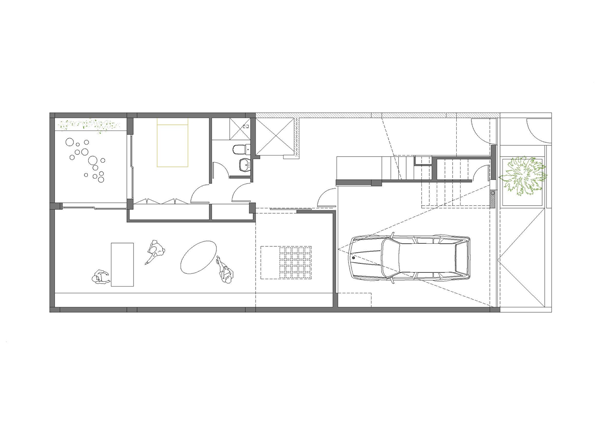 modernt mitt-terrass hus spanien plan