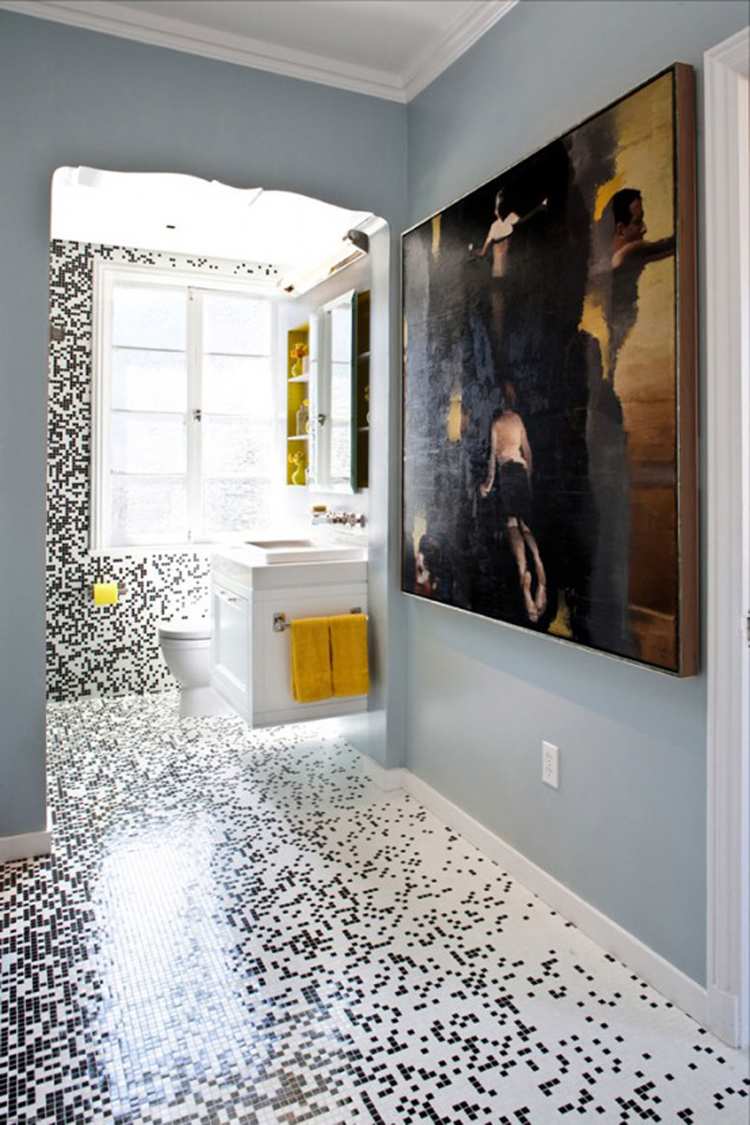 glasplattor-mosaik-design-svart-vit-bild-väggfärg