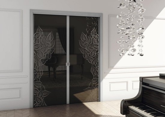 svart glas innerdörr design foaporte