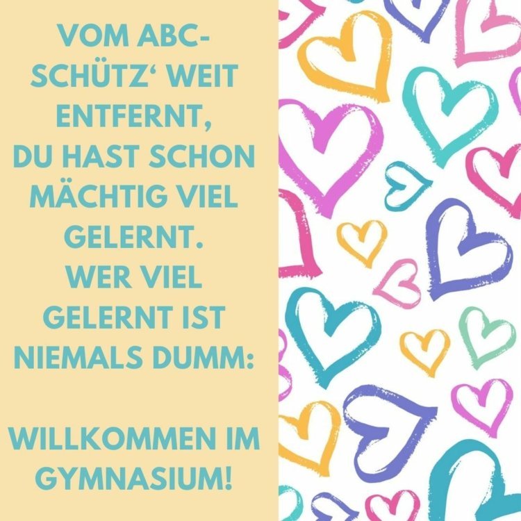 Grattis till inskrivningen på gymnasiet - alla som har lärt sig mycket är aldrig dumma