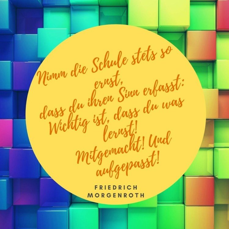 Grattis till att du började gymnasiet - citat från Morgenroth, det är viktigt att du lär dig något