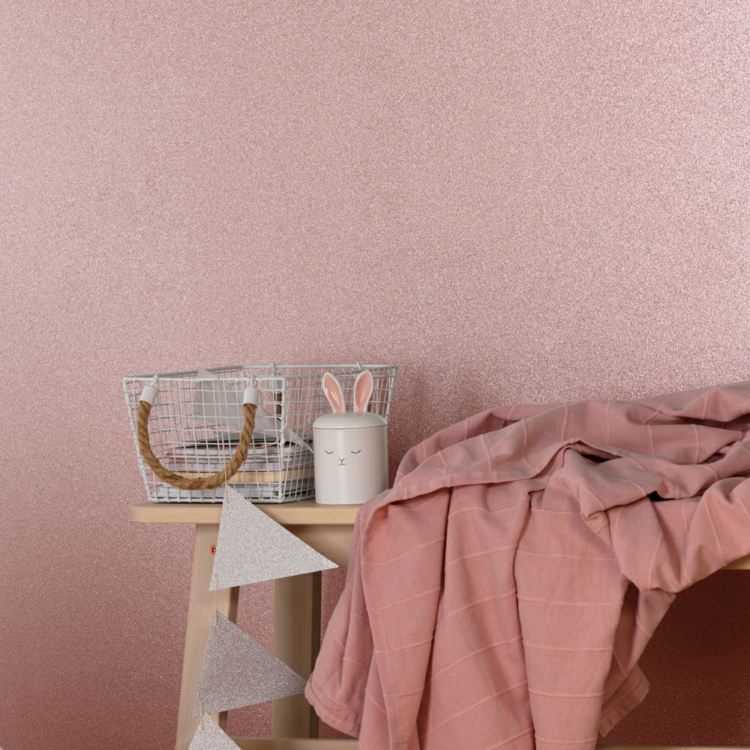 rosa glitter i väggfärg barnkammare målar väggar idéer