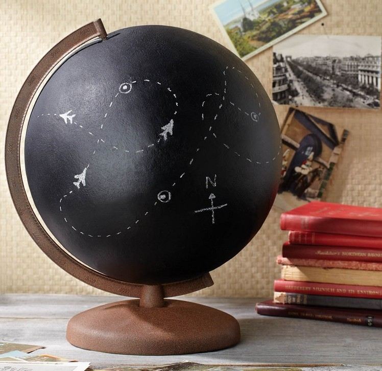 Globe-dekoration-ungdomsrum-DIY-projekt-blackboard-färg