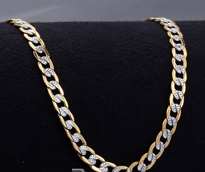 Pori Italian 14k Gold-cut Snake Chain for Men