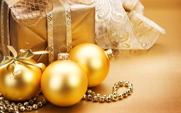 Julgranskulor guldpläterade pärlor blank yta-dekorera-jul