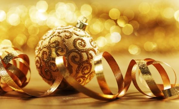 Dekoration Jul-julgran prydnad boll guldband-överdådig accent