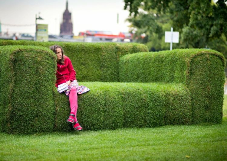 Bygg din egen grässoffa överdimensionerad-design-avkoppling-trädgård design