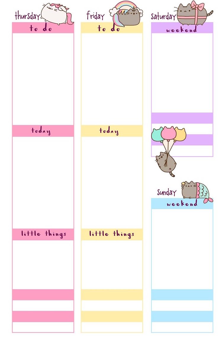 filofax-innersulor-personal-print-katt-dagar-i-veckan-pusheen