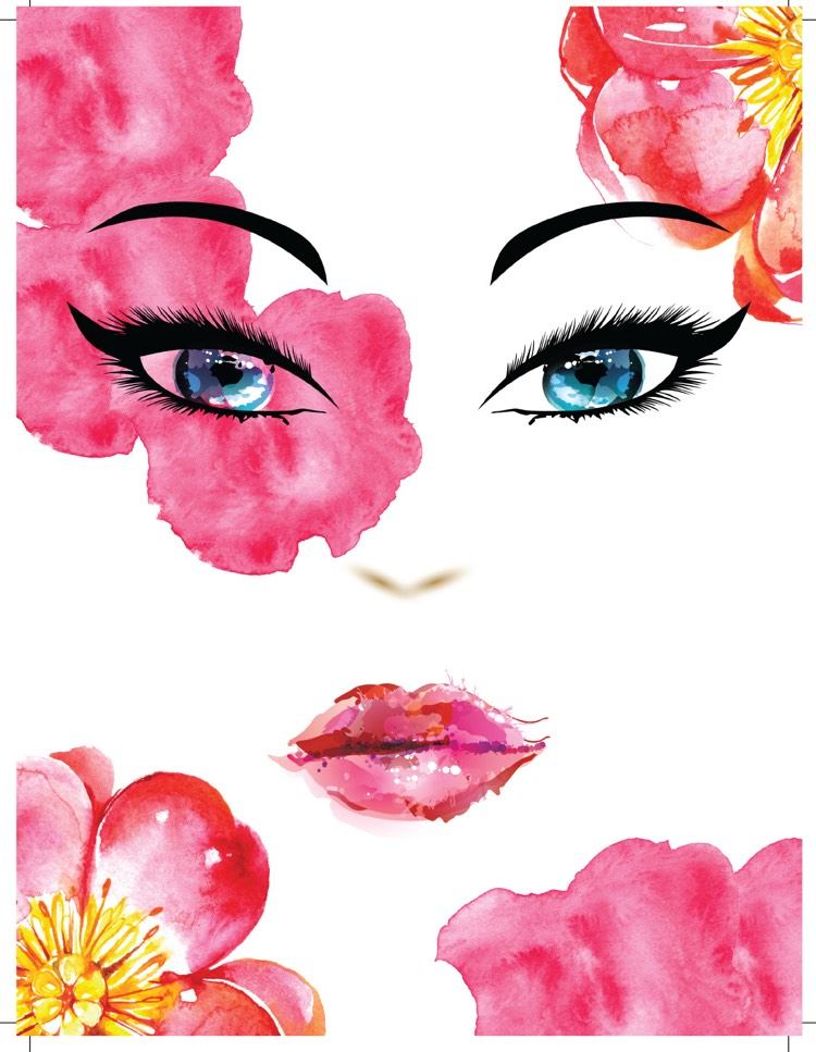 filofax-inlägg-A5-Avdelare-kvinna-blommor-akvarell-look