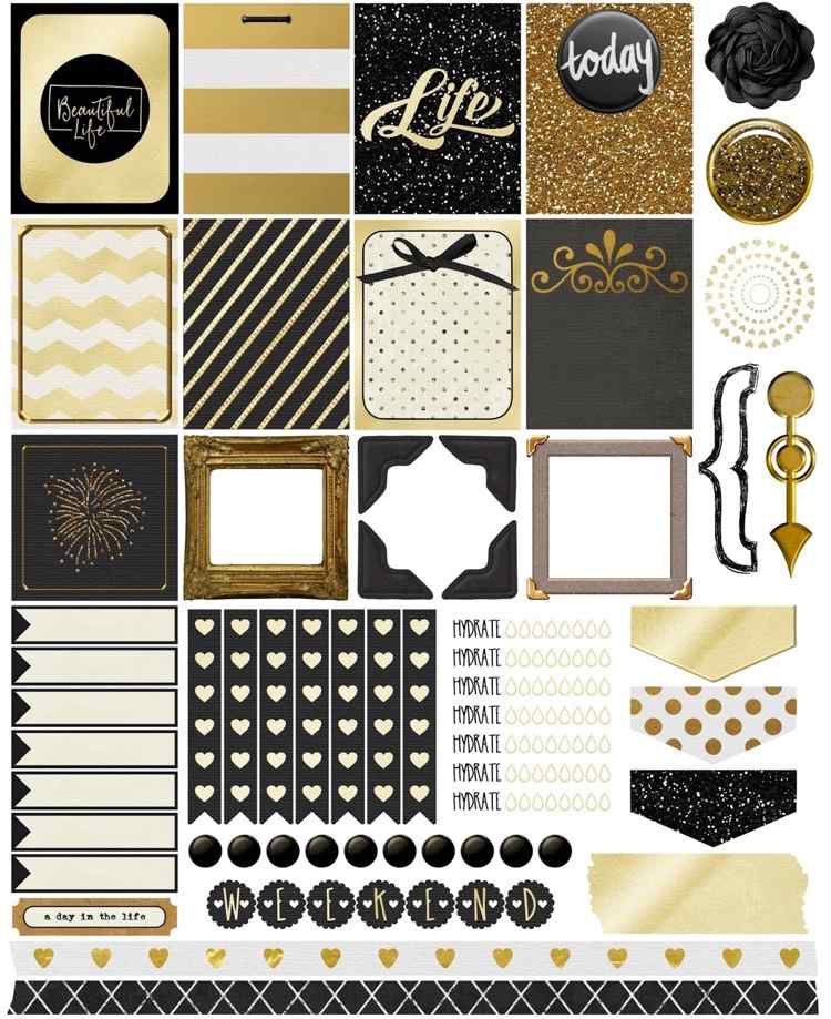 filofax-dekorera-anteckningar-klistermärken-svart-guld