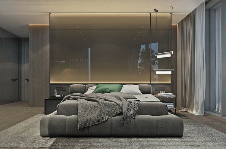 grå-möbler-sovrum-säng-monokrom-inredning