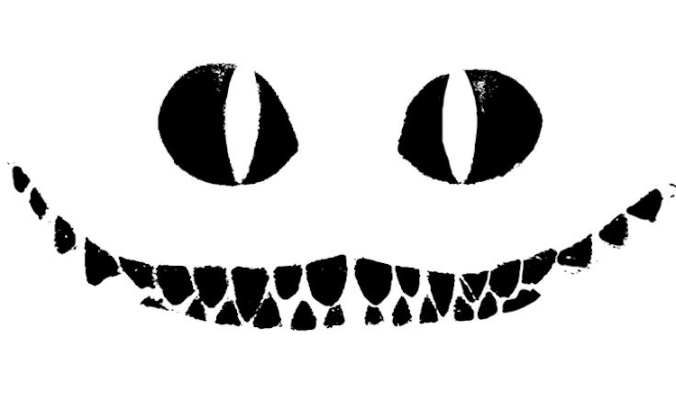 Cheshire katt pumpa ögon mun carving mall läskig