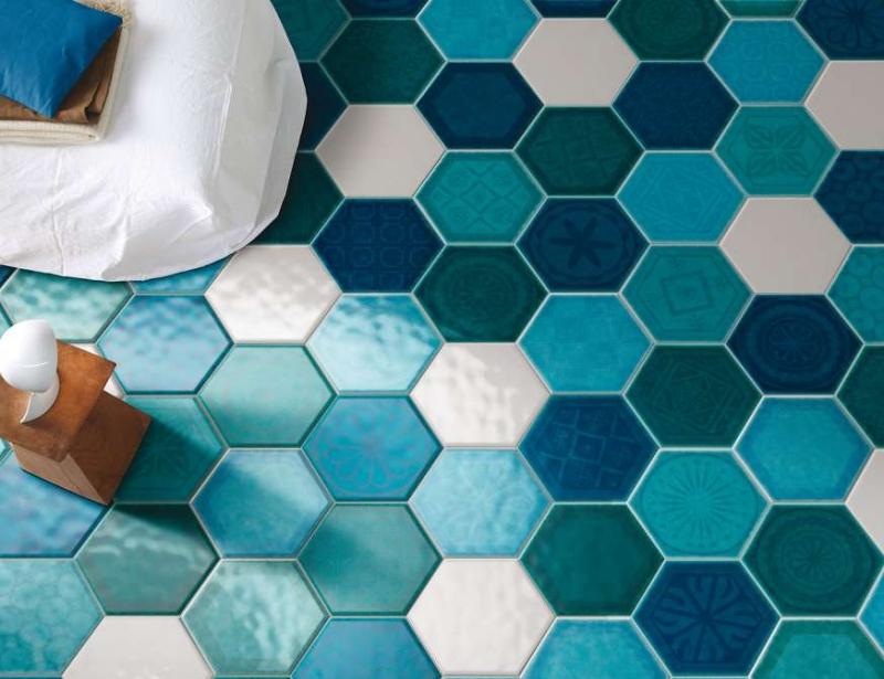 Välj gröna golvplattor-badrumsdesign-idéer-golv