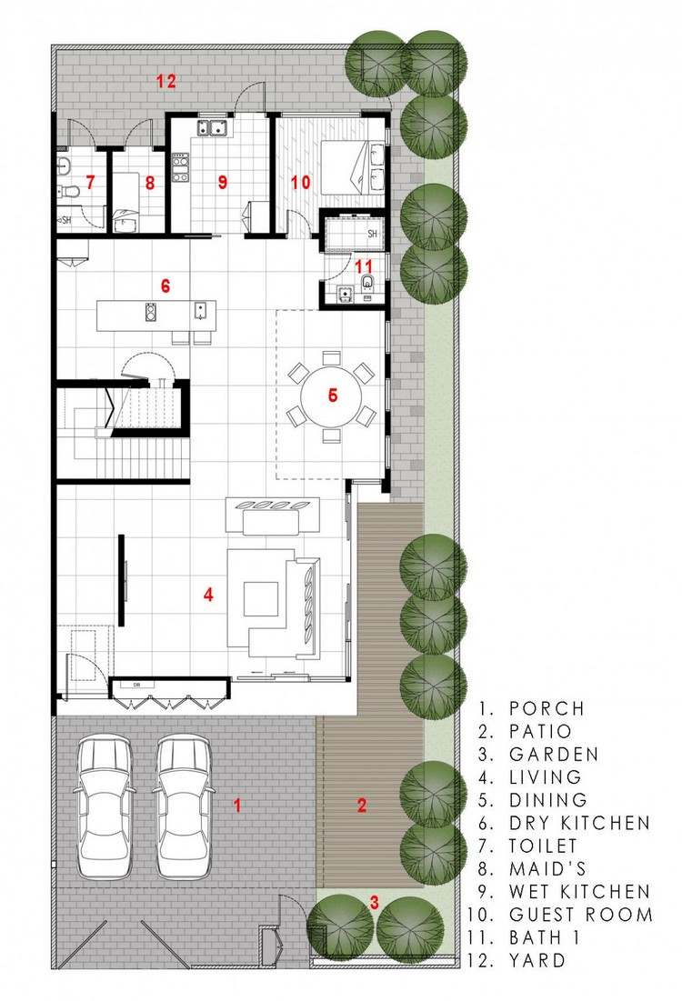 grön-vägg-hus-golvplan-bottenvåning