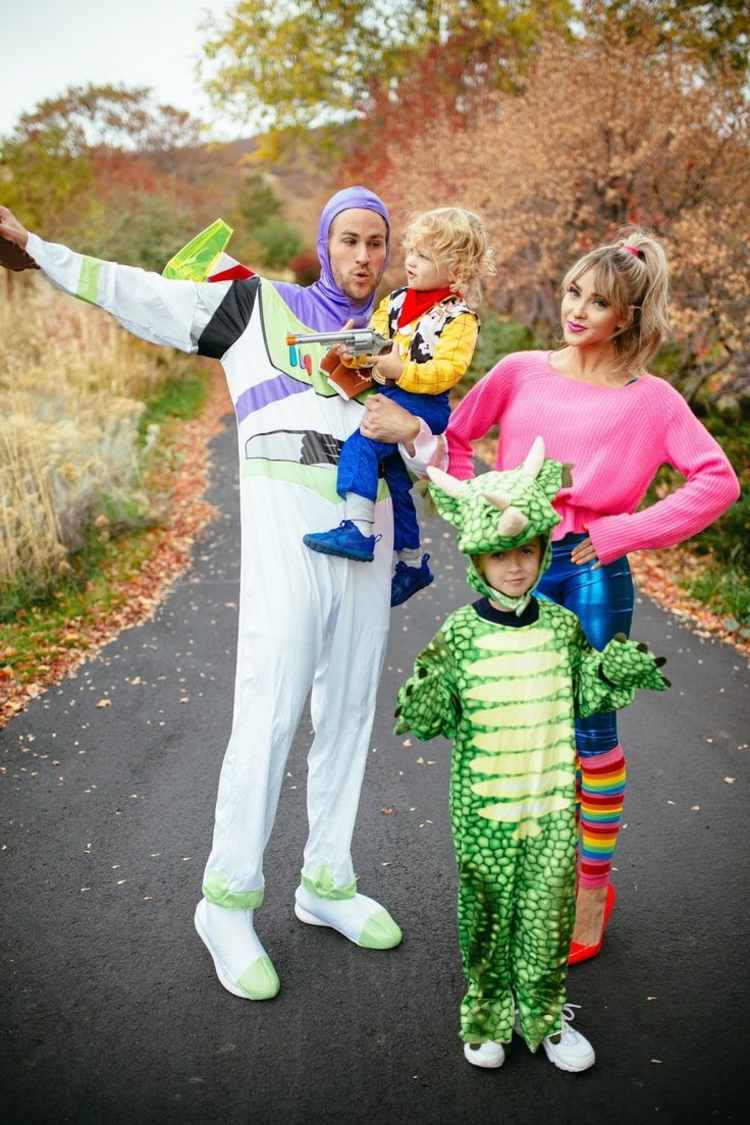 gruppdräkter för karnevalen leksakshistoria-buzz-dinosaurie-pixar