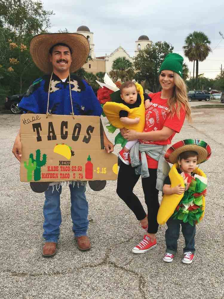 gruppdräkter-karneval-familj-mexikansk-borrito-wrap-taco-sombrero