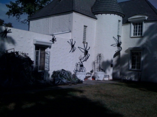 Halloween-hus-dekoration-stora-spindlar