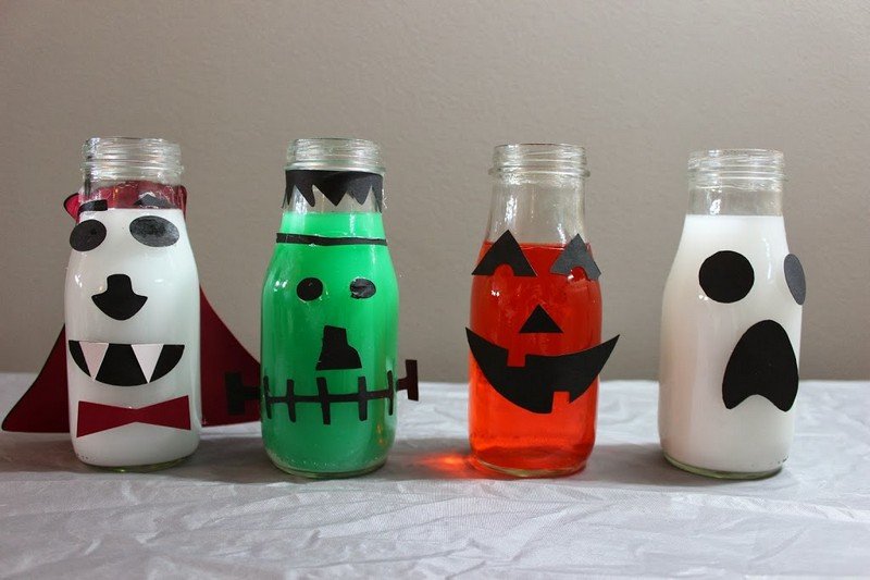 Halloween dekorationer flaskpapper