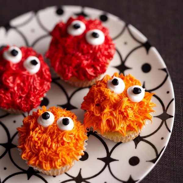 Muffins-Monster-Scary-Snack-Idéer-Halloween-Party-Kids