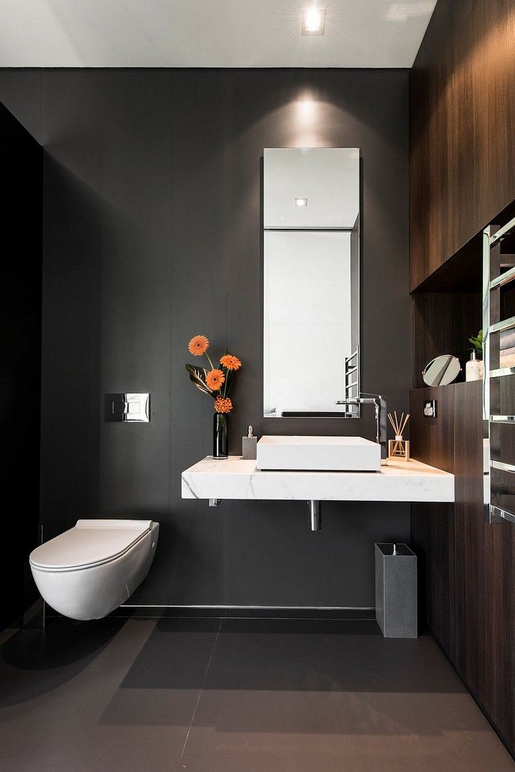 Gästtoalett design design-idé-elegant-litet-badrum-grå-vitt