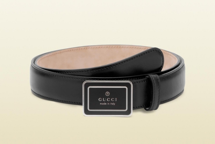 Gucci -bälte i svart läder