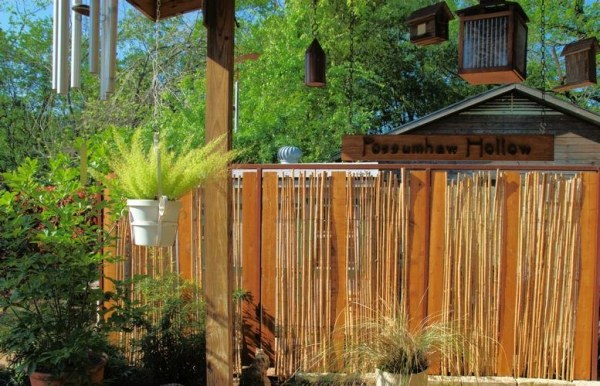 Bambu sekretess skärm idéer-trädgård planering tips
