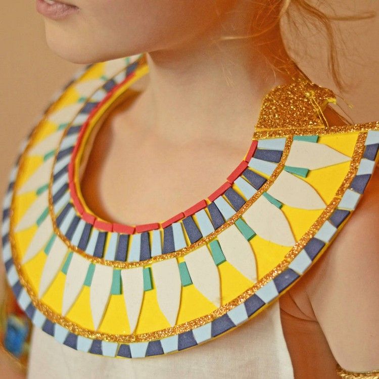 egyptiska kostymtillbehör tinker smycken krage svampgummi