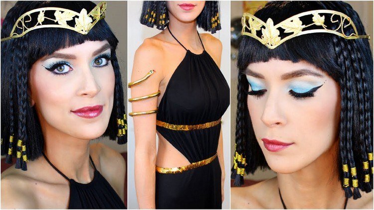 egyptiska kostymidéer damklänning smycken smink