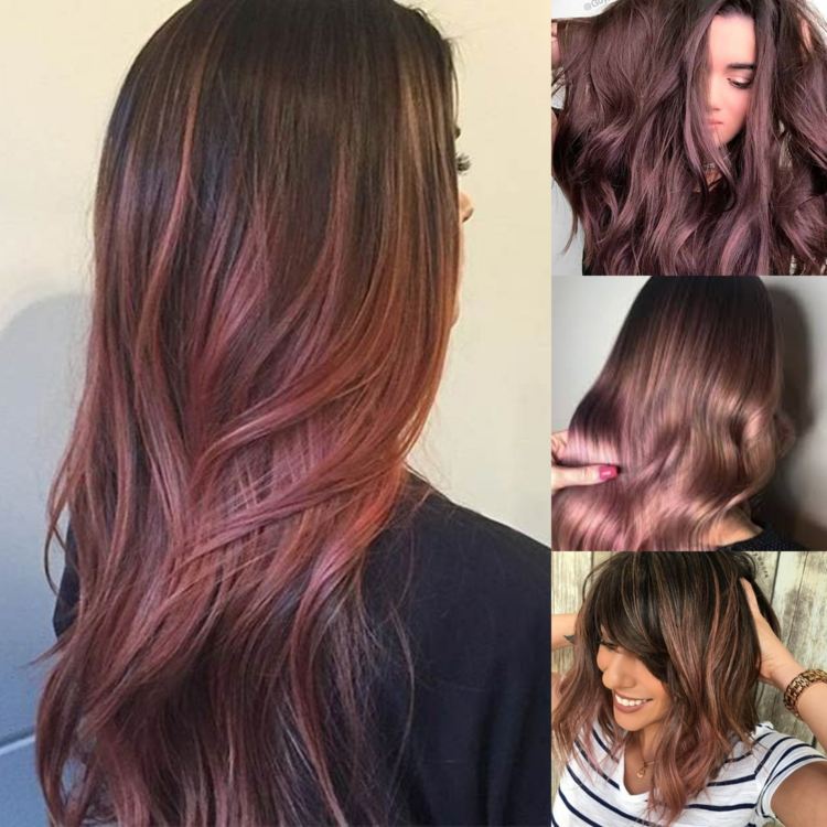 Rose Brown Ombre Hårfärg Hårfärg Själv Instruktioner Frisyridéer Damer långt hår