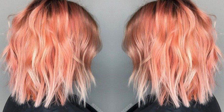 Blorange Hair Trend Hair Colors 2020 Long Bob Hairstyle with Curls