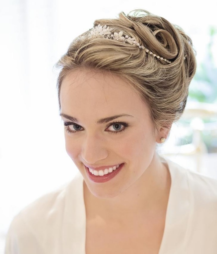 hårtillbehör bröllop updo kedjor