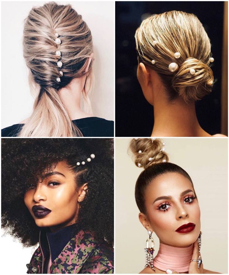 Hårtillbehör trender 2018 pärla bobby pins