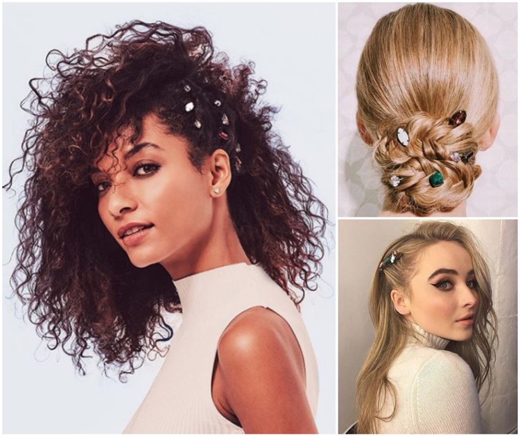 Rhinestone hårtillbehör bobby pins färgade